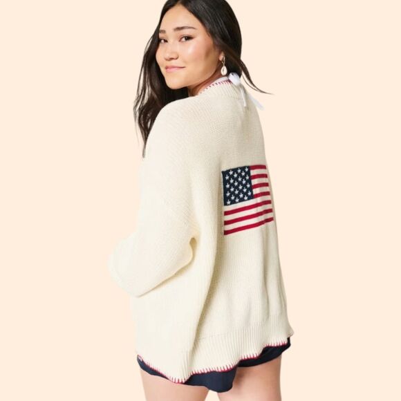 Hollister American Flag Cardigan - Picture 1 of 7